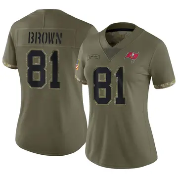 Women's Nike Tampa Bay Buccaneers Antonio Brown Olive 2022 Salute To Service Jersey - Limited