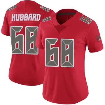 Women's Nike Tampa Bay Buccaneers Jonathan Hubbard Red Color Rush Jersey - Limited