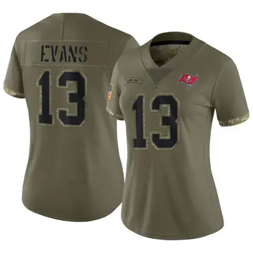 Women's Nike Tampa Bay Buccaneers Mike Evans Olive 2022 Salute To Service Jersey - Limited
