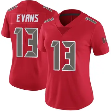 Women's Nike Tampa Bay Buccaneers Mike Evans Red Color Rush Jersey - Limited