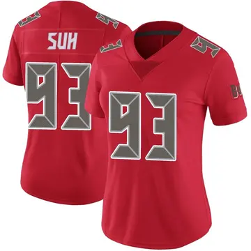 Women's Nike Tampa Bay Buccaneers Ndamukong Suh Red Color Rush Jersey - Limited