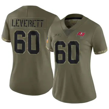 Women's Nike Tampa Bay Buccaneers Nick Leverett Olive 2022 Salute To Service Jersey - Limited