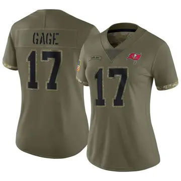 Women's Nike Tampa Bay Buccaneers Russell Gage Olive 2022 Salute To Service Jersey - Limited
