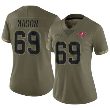 Women's Nike Tampa Bay Buccaneers Shaq Mason Olive 2022 Salute To Service Jersey - Limited