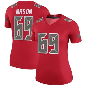 Women's Nike Tampa Bay Buccaneers Shaq Mason Red Color Rush Jersey - Legend