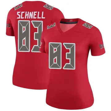 Women's Nike Tampa Bay Buccaneers Spencer Schnell Red Color Rush Jersey - Legend