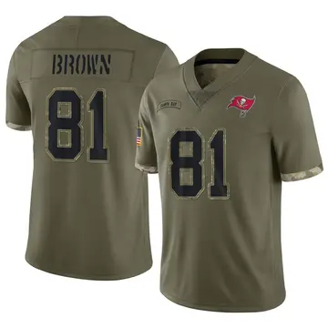 Youth Nike Tampa Bay Buccaneers Antonio Brown Olive 2022 Salute To Service Jersey - Limited