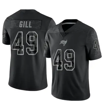 Youth Nike Tampa Bay Buccaneers Cam Gill Black Reflective Jersey - Limited