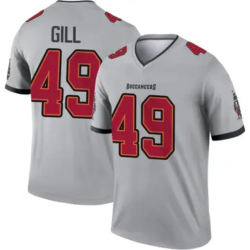 Youth Nike Tampa Bay Buccaneers Cam Gill Gray Inverted Jersey - Legend
