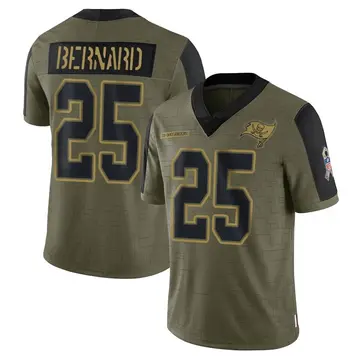 Youth Nike Tampa Bay Buccaneers Giovani Bernard Olive 2021 Salute To Service Jersey - Limited