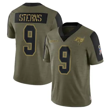 Youth Nike Tampa Bay Buccaneers Jerreth Sterns Olive 2021 Salute To Service Jersey - Limited