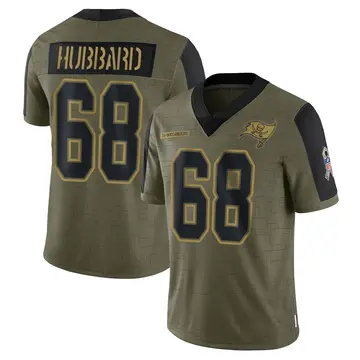 Youth Nike Tampa Bay Buccaneers Jonathan Hubbard Olive 2021 Salute To Service Jersey - Limited