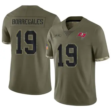 Youth Nike Tampa Bay Buccaneers Jose Borregales Olive 2022 Salute To Service Jersey - Limited