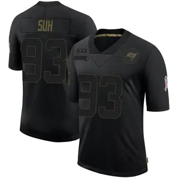 Youth Nike Tampa Bay Buccaneers Ndamukong Suh Black 2020 Salute To Service Jersey - Limited
