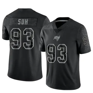 Youth Nike Tampa Bay Buccaneers Ndamukong Suh Black Reflective Jersey - Limited