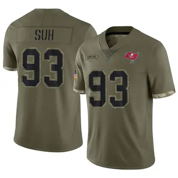 Youth Nike Tampa Bay Buccaneers Ndamukong Suh Olive 2022 Salute To Service Jersey - Limited