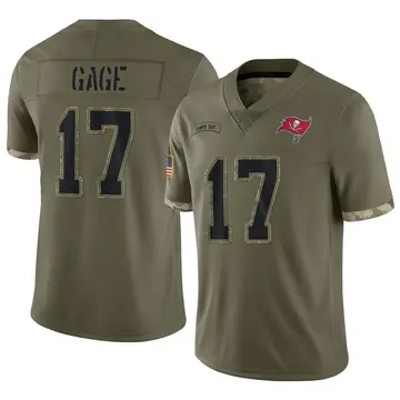 Youth Nike Tampa Bay Buccaneers Russell Gage Olive 2022 Salute To Service Jersey - Limited