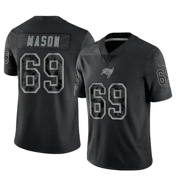 Youth Nike Tampa Bay Buccaneers Shaq Mason Black Reflective Jersey - Limited
