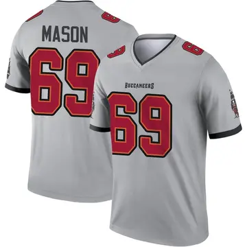 Youth Nike Tampa Bay Buccaneers Shaq Mason Gray Inverted Jersey - Legend