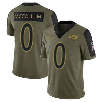 Youth Nike Tampa Bay Buccaneers Zyon McCollum Olive 2021 Salute To Service Jersey - Limited